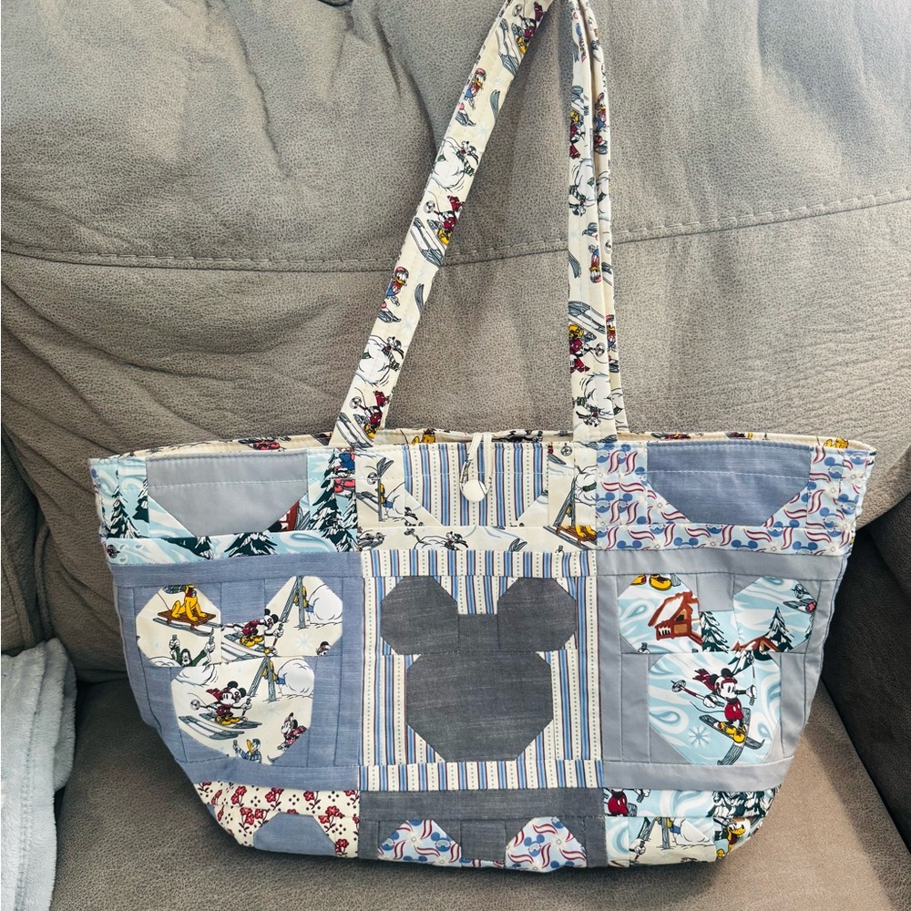 Vera Bradley Disney Ski Weekend Mickey Mouse Patchwork Tote Bag